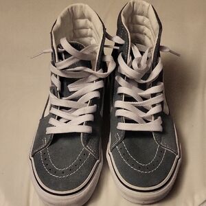 Vans Gray and White High-Top Sneakers